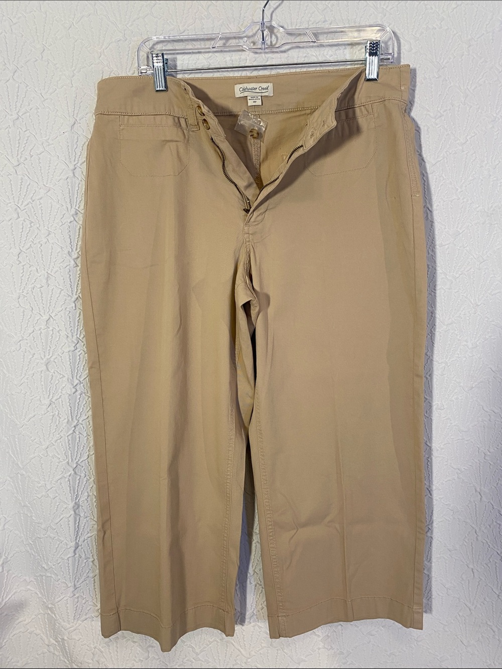Coldwater Creek women’s Tan Chino Pants 14P. NWT